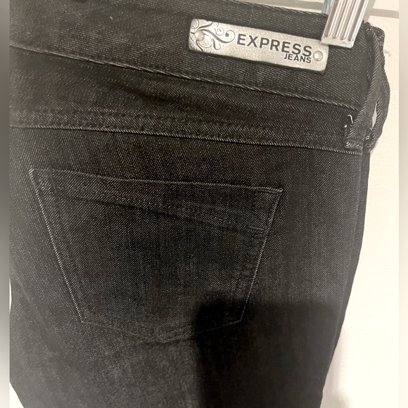Express Black Washed Skinny Leg Jeans - Picture 1 of 7